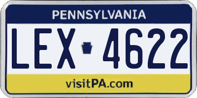 PA license plate LEX4622