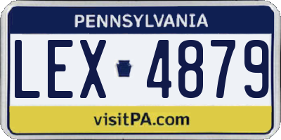 PA license plate LEX4879