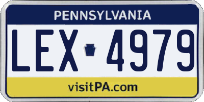 PA license plate LEX4979