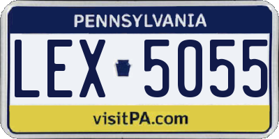 PA license plate LEX5055