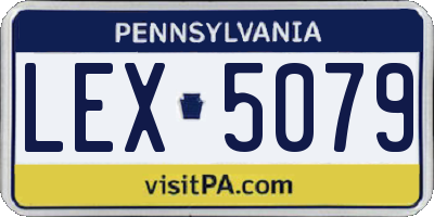 PA license plate LEX5079