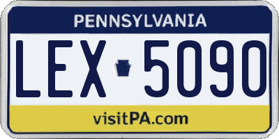 PA license plate LEX5090