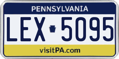 PA license plate LEX5095
