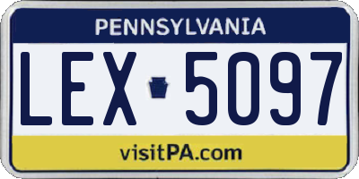 PA license plate LEX5097