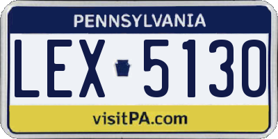 PA license plate LEX5130