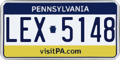 PA license plate LEX5148