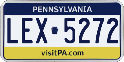 PA license plate LEX5272
