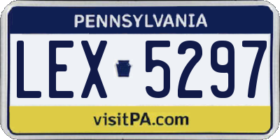 PA license plate LEX5297
