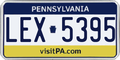 PA license plate LEX5395