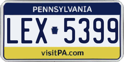 PA license plate LEX5399