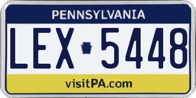 PA license plate LEX5448