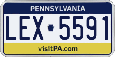 PA license plate LEX5591