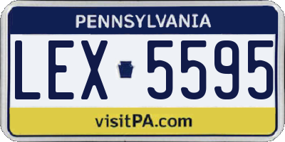 PA license plate LEX5595