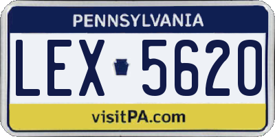 PA license plate LEX5620