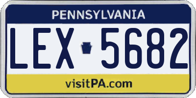PA license plate LEX5682