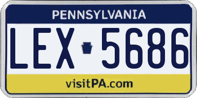 PA license plate LEX5686
