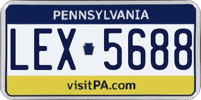 PA license plate LEX5688