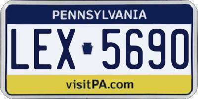 PA license plate LEX5690