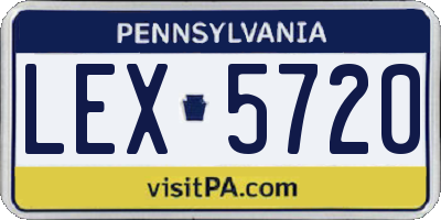PA license plate LEX5720