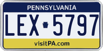 PA license plate LEX5797