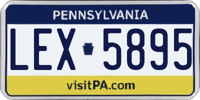 PA license plate LEX5895