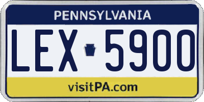 PA license plate LEX5900