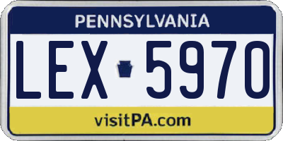 PA license plate LEX5970