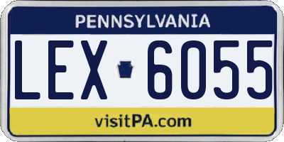 PA license plate LEX6055