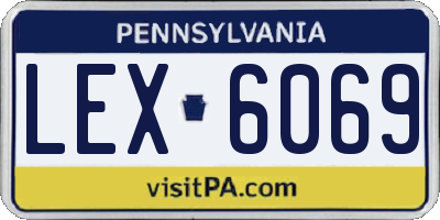 PA license plate LEX6069