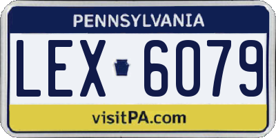 PA license plate LEX6079