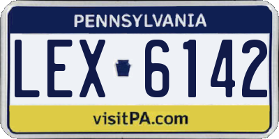 PA license plate LEX6142