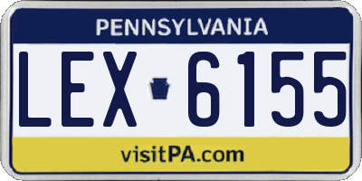 PA license plate LEX6155