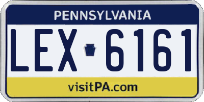 PA license plate LEX6161