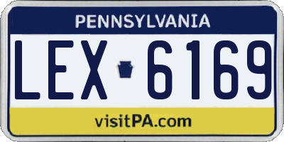 PA license plate LEX6169