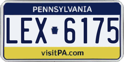 PA license plate LEX6175
