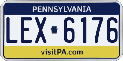 PA license plate LEX6176