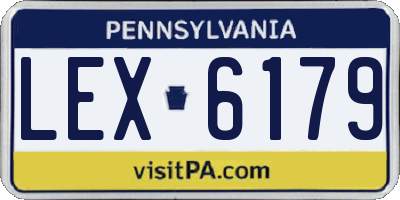 PA license plate LEX6179