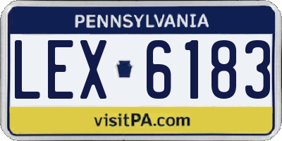 PA license plate LEX6183