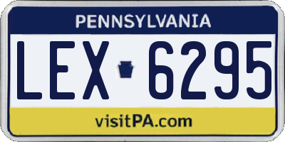 PA license plate LEX6295