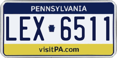 PA license plate LEX6511