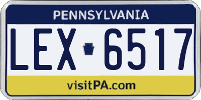PA license plate LEX6517