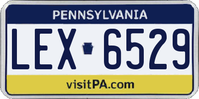 PA license plate LEX6529