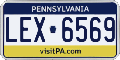 PA license plate LEX6569