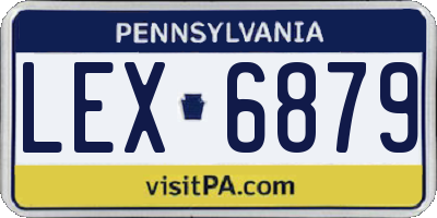 PA license plate LEX6879
