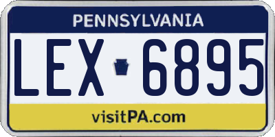 PA license plate LEX6895