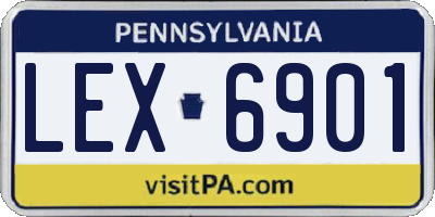 PA license plate LEX6901