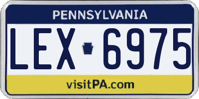 PA license plate LEX6975
