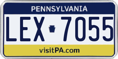 PA license plate LEX7055