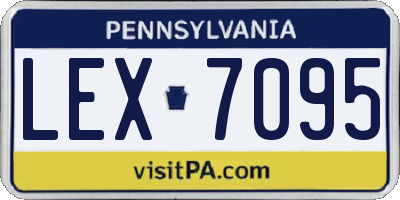 PA license plate LEX7095