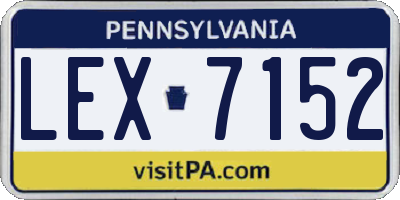 PA license plate LEX7152
